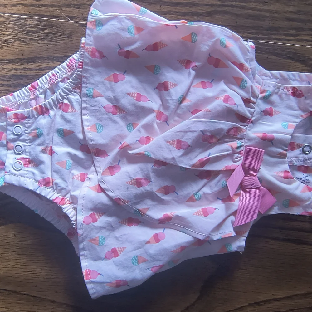 Carter's Pink Ice Cream Print Diaper Cover Set